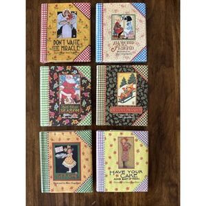 VTG Mary Engelbreit Mini Hardcover Books Lot Of 6 With Dust Covers